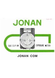 Jonan COM manual. Camera Instructions.